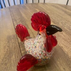 Vintage Murano Style Blown Glass Rooster